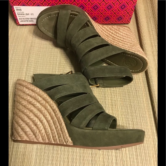 Tory Burch Bailey Multi-Strap Wedge Espadrille 9.5 - Picture 5 of 8